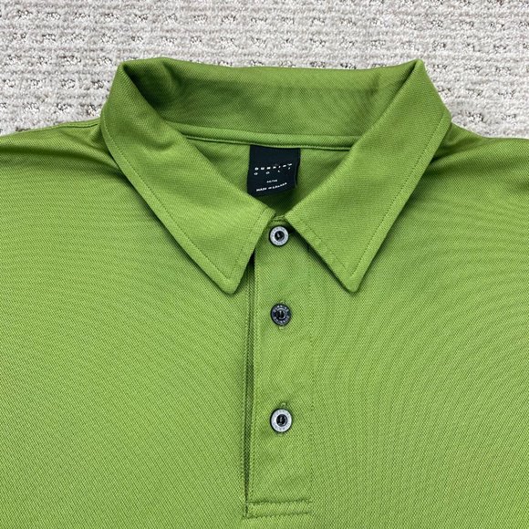 Dunning Golf Shirt Men Medium M Green Casual Polo Sports Logo Outdoor Button Up - Picture 2 of 10